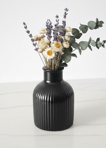 Siyah Çizgili 3'lü Vazo ve Tepsi Epoksi Set - Görsel 4