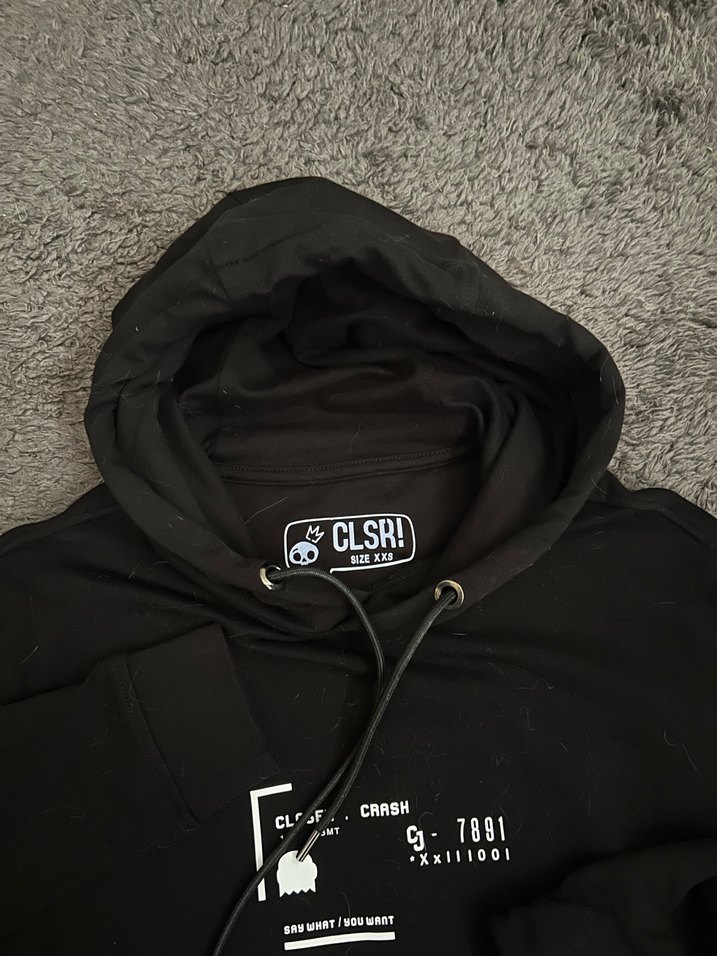 Kapüşonlu Siyah Baskılı Midi Sweatshirt - Görsel 2