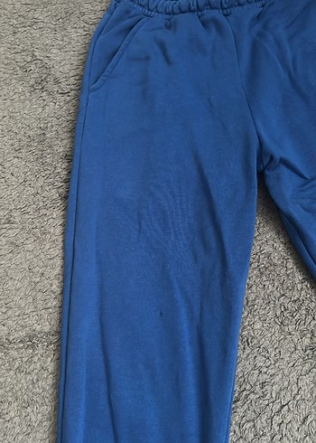 Mavi Bol Kesim Kadın Eşofman Altı - Görsel 4