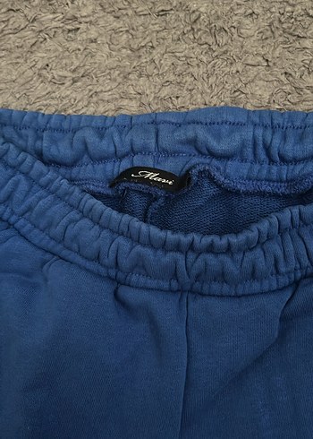 Mavi Bol Kesim Kadın Eşofman Altı - Görsel 2