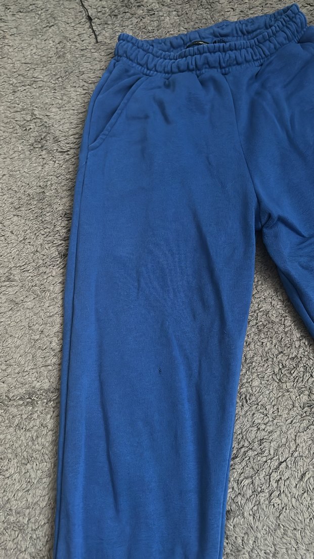 Mavi Bol Kesim Kadın Eşofman Altı - Görsel 4