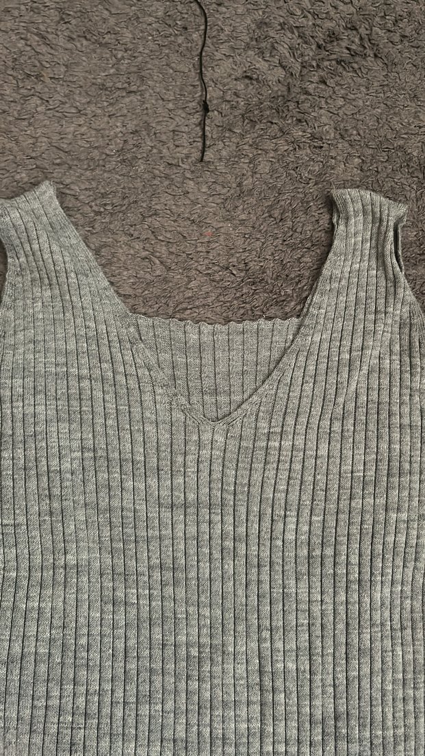 Gri Kadın Triko Uzun Elbise - Görsel 2