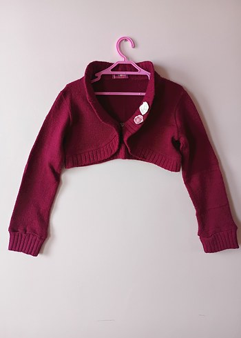 Bordo Kız Çocuk Bolero
