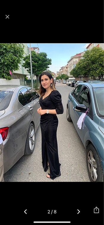 m Beden Simli gece elbisesi