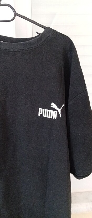 Puma Siyah oversize unisex tişört 