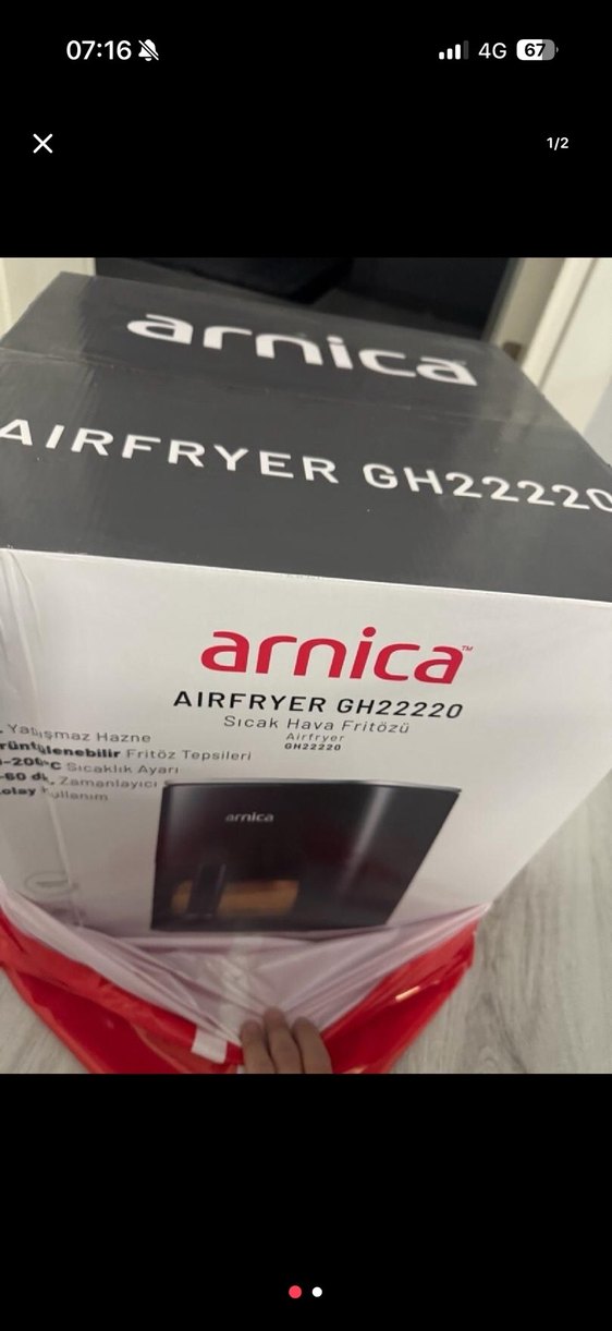 Arnica Airfryer GH22220 Siyah-Gri - Görsel 2