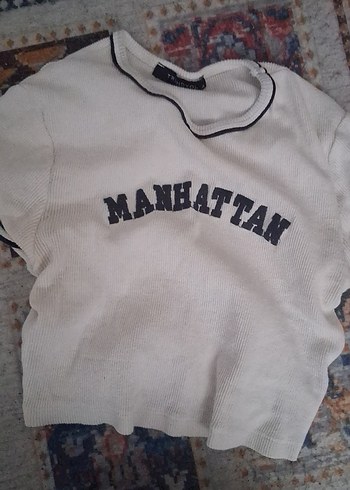 Beyaz Manhattan Baskılı tişört - Görsel 2