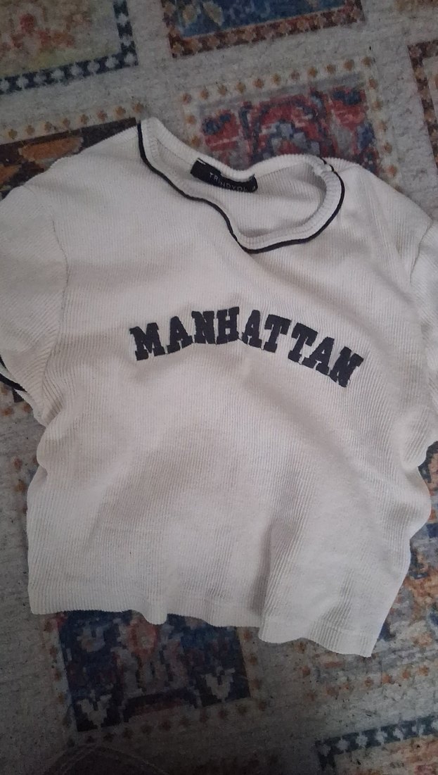 Beyaz Manhattan Baskılı tişört - Görsel 2