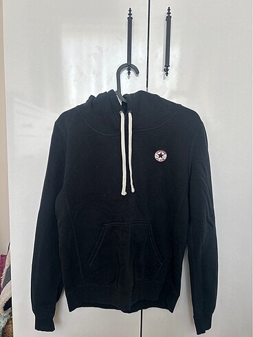 s Beden Converse siyah kapüşonlu sweatshirt