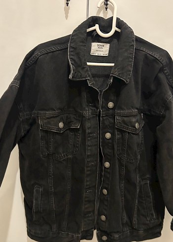 Bershka Kadın Siyah Denim Ceket