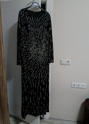 Siyah Taşlı Abiye - Görsel 3