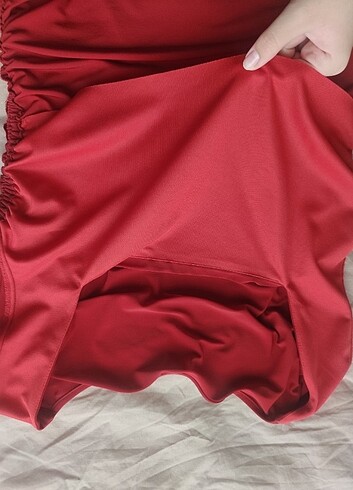 xl Beden kırmızı Renk Trendyol Milla yan taraf büzgülü bluz (xl)