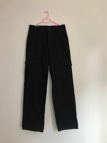 Siyah Kargo Pantalon