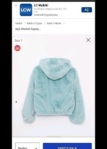 Lcw peluş mont