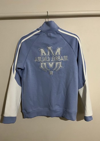 Mavi Yarım Fermuarlı erkek Sweatshirt - Görsel 2