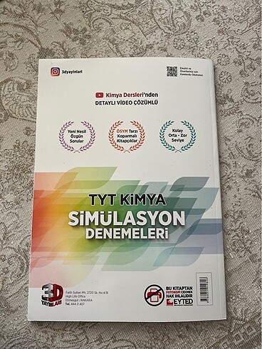 3D tyt kimya simülasyon denemeleri
