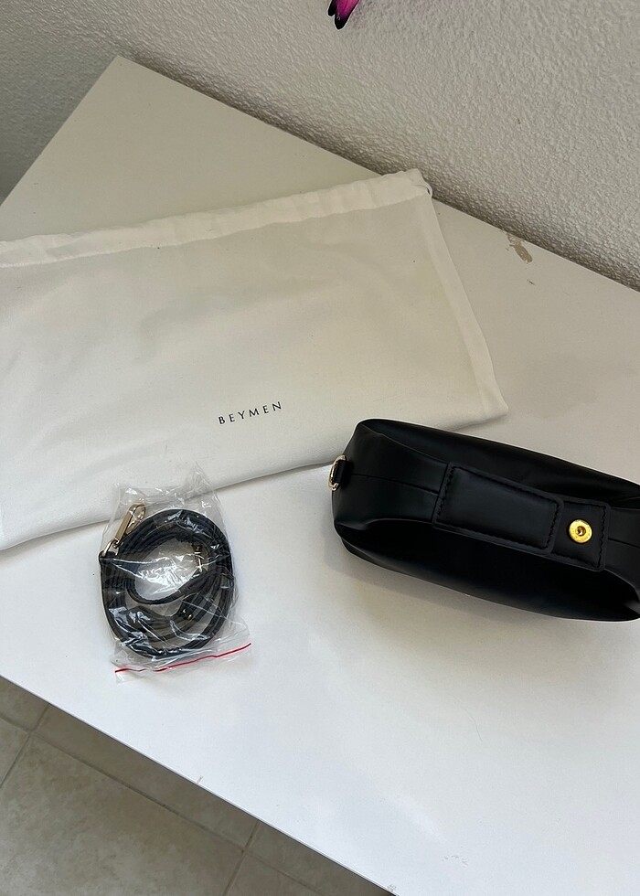 #beymen #cöup siyah deri çanta - Görsel 4