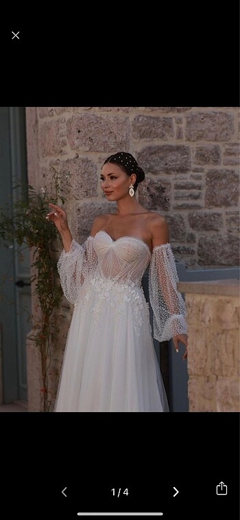 #straplez #incili #helen #gelinlik - Görsel 2