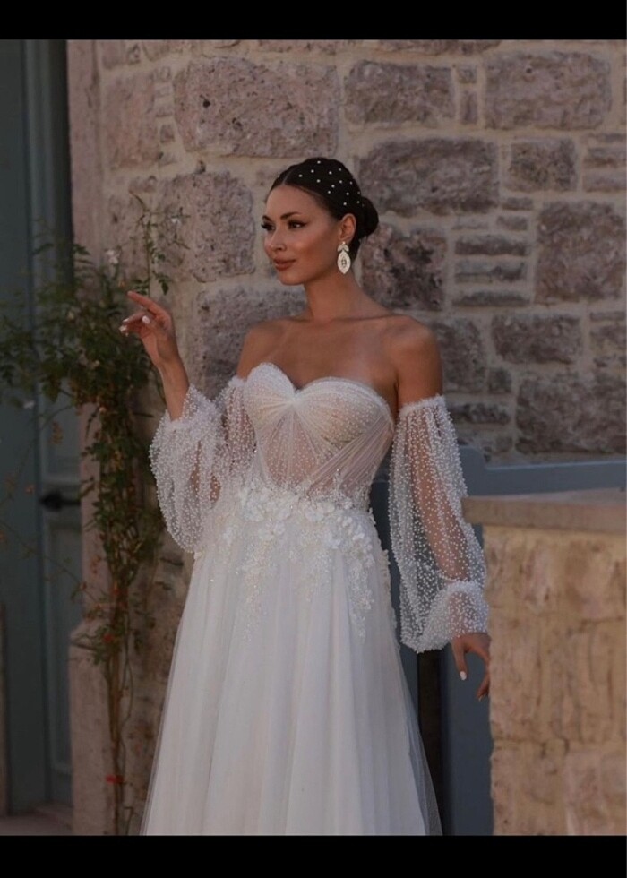 #straplez #incili #helen #gelinlik - Görsel 2