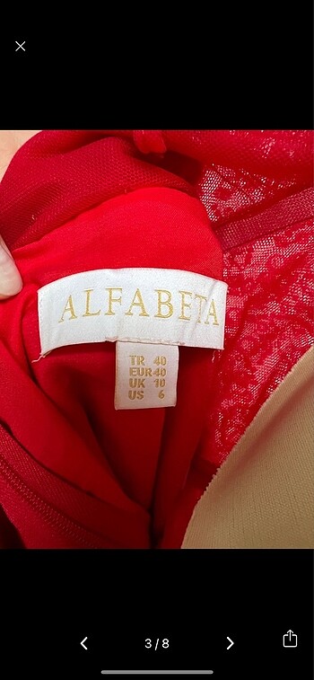 #alfabeta #kırmızı #mini #elbise - Görsel 3