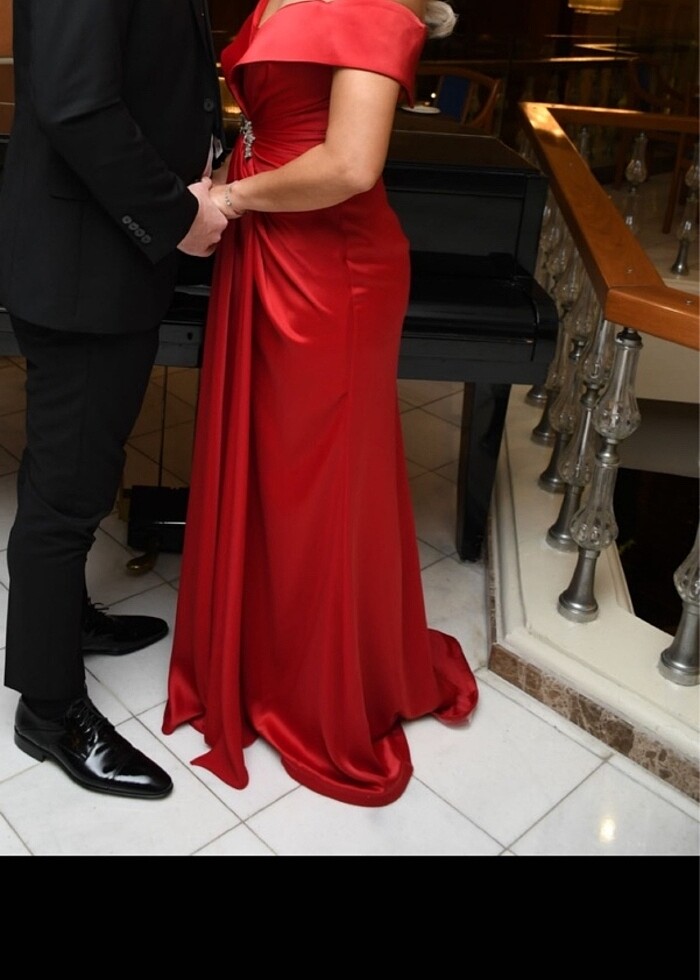 #alfabeta #kırmızı #uzun #elbise - Görsel 2