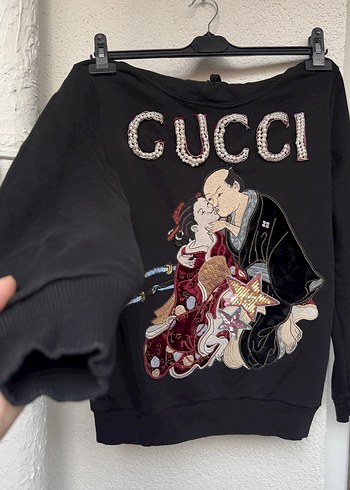 Siyah Kapüşonlu Kadın Sweatshirt - Görsel 3