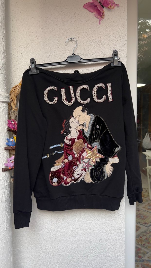 Siyah Kapüşonlu Kadın Sweatshirt - Görsel 4