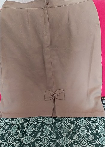 Bej Kadın Midi Kalem Etek - Görsel 5