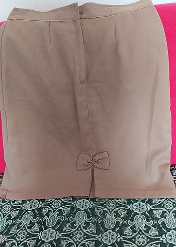 Bej Kadın Midi Kalem Etek - Görsel 4