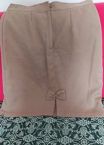 Bej Kadın Midi Kalem Etek - Görsel 3