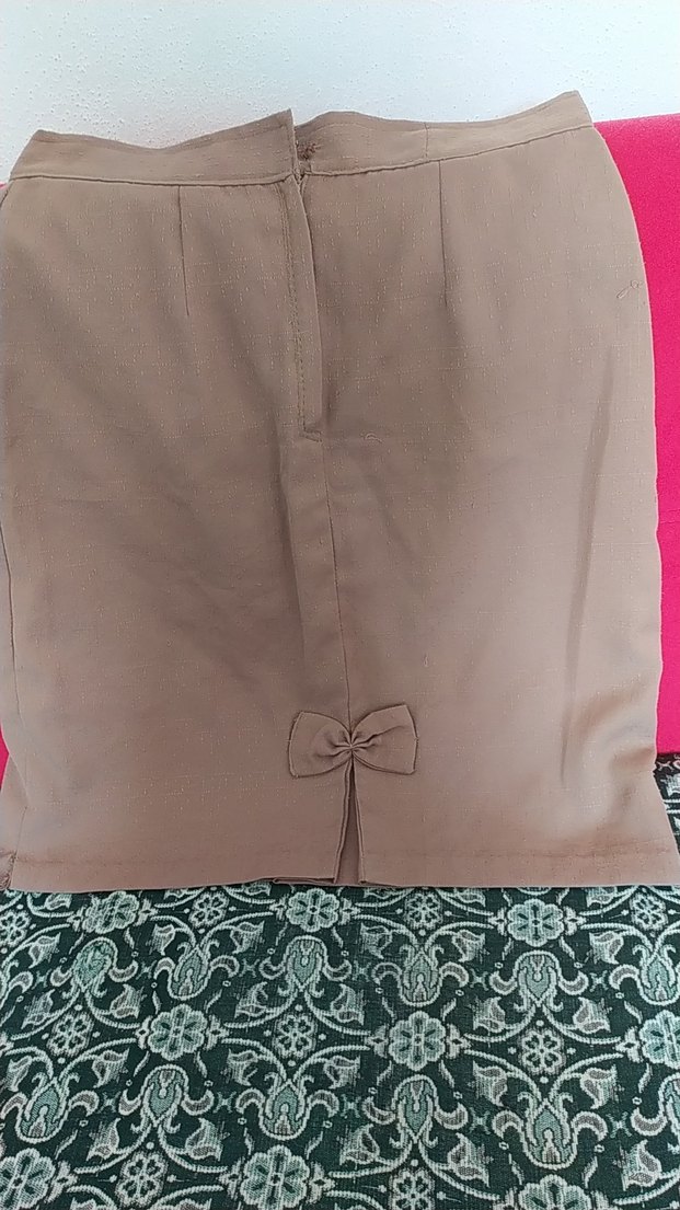 Bej Kadın Midi Kalem Etek - Görsel 5