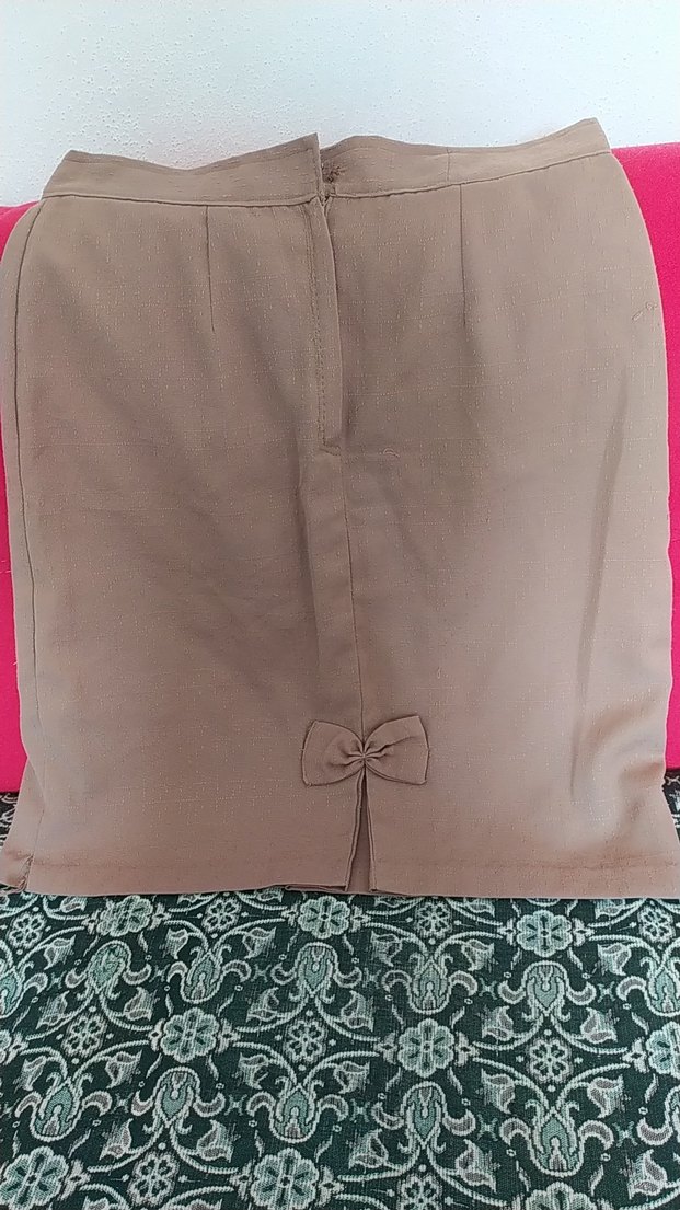 Bej Kadın Midi Kalem Etek - Görsel 3