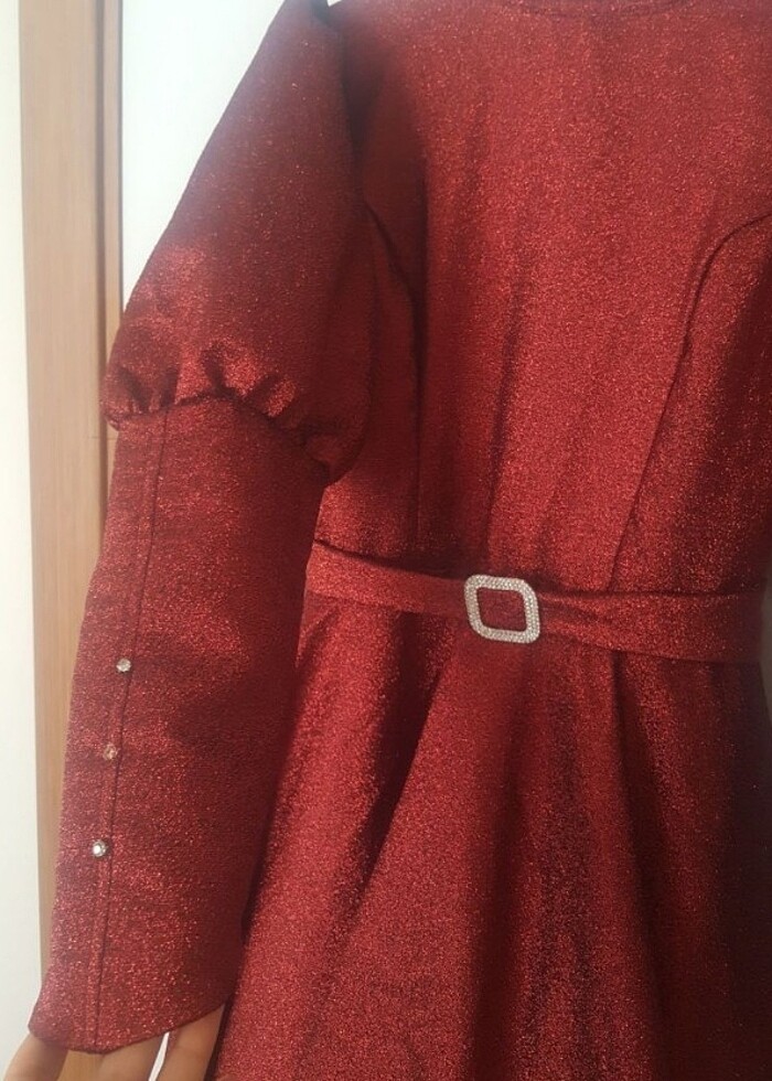 Kırmızı kına elbisesi  - Görsel 2