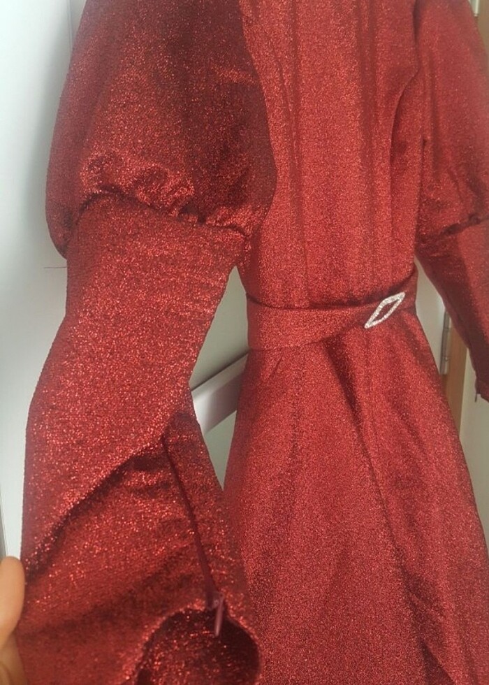 Kırmızı kına elbisesi  - Görsel 3