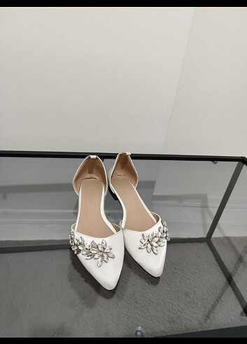 Beyaz taşlı babet  - Görsel 4