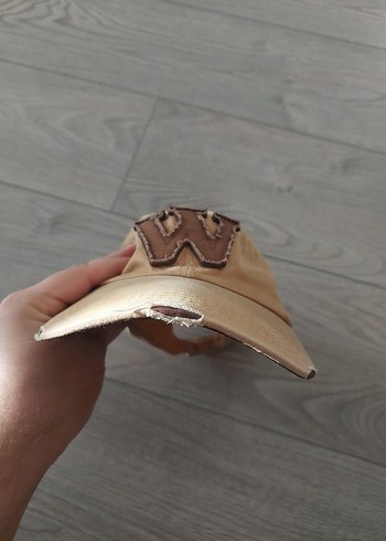 Bej Süet Kadın Şapka - Vintage Tarz - Görsel 2