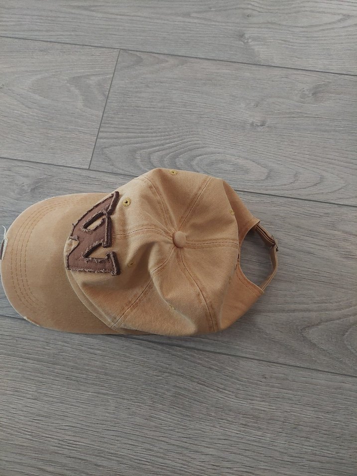 Bej Süet Kadın Şapka - Vintage Tarz - Görsel 5