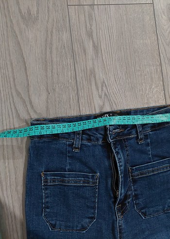 Kadın İspanyol Paça Jean - Görsel 6