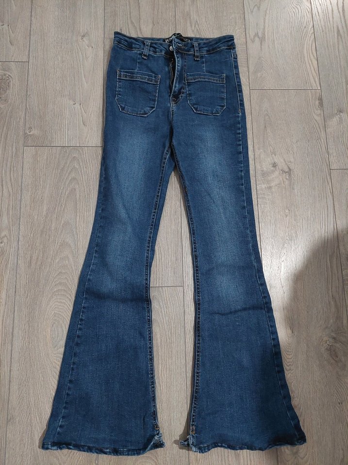 Kadın İspanyol Paça Jean - Görsel 2