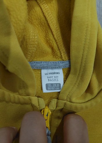 Sarı çocuk Kapüşonlu  Sweatshirt 18-24 ay - Görsel 6