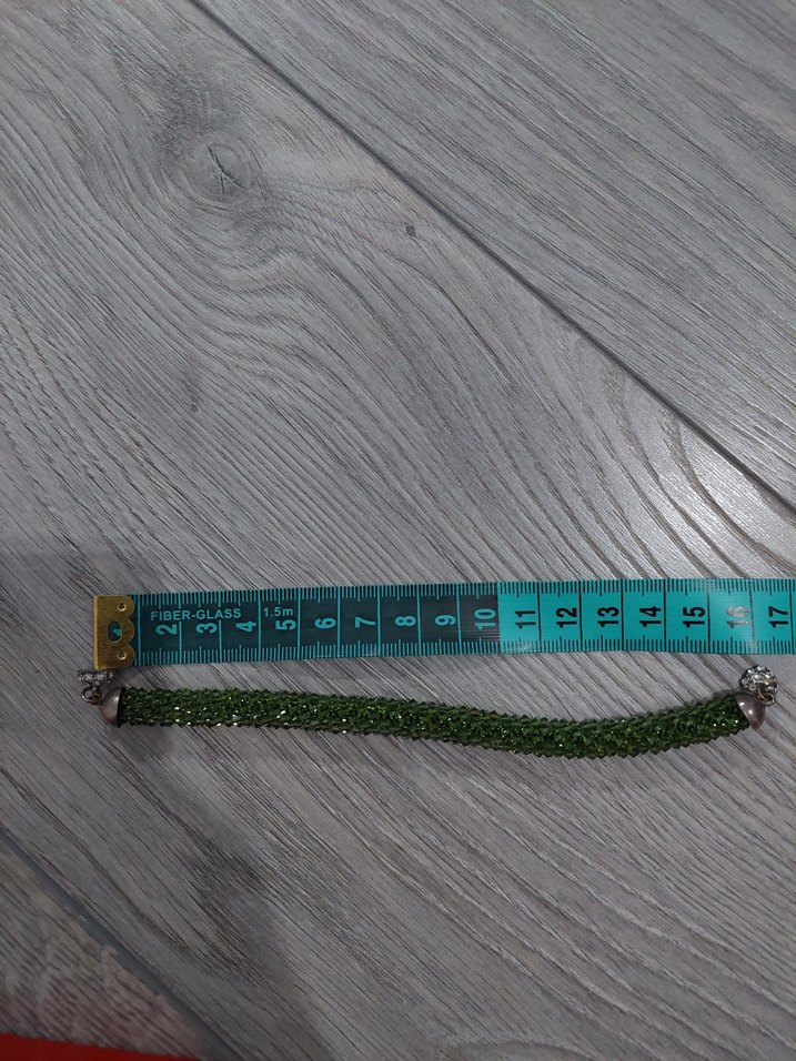 Yeşil Boncuklu mıknatıslı bileklik - Görsel 2