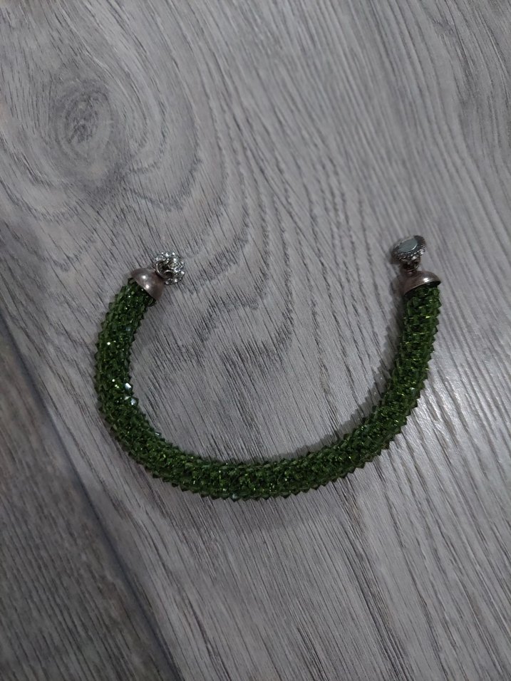 Yeşil Boncuklu mıknatıslı bileklik - Görsel 3