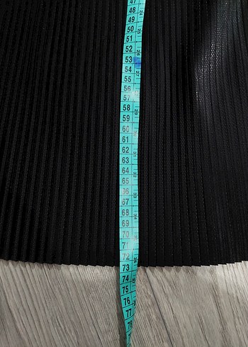 Siyah Pilili Uzun Kadın Etek - Görsel 5