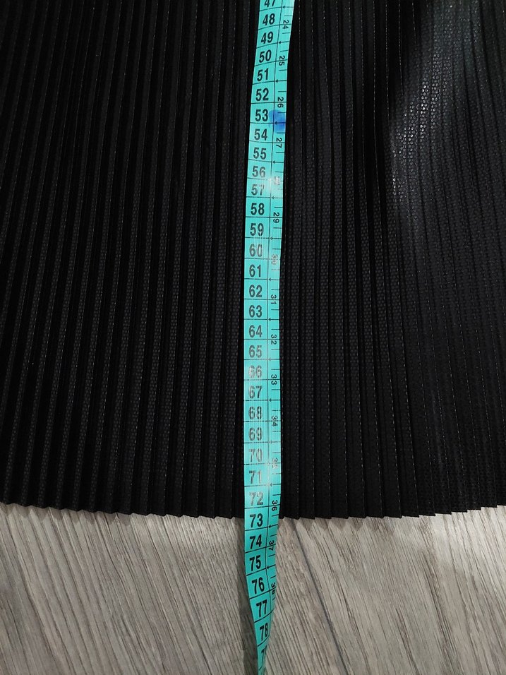 Siyah Pilili Uzun Kadın Etek - Görsel 5