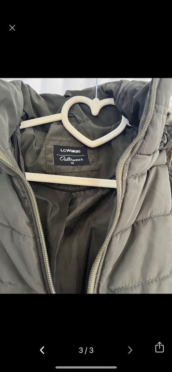 Lcw Uzun Kadın Kaban Kürklü Kapüşonlu - Görsel 3