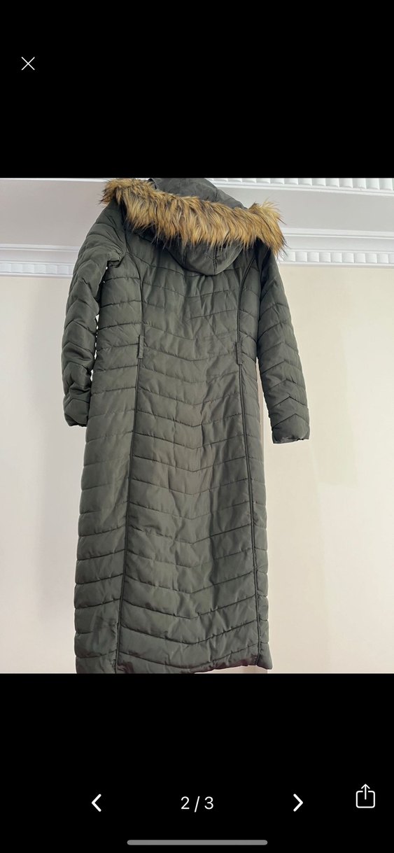 Lcw Uzun Kadın Kaban Kürklü Kapüşonlu - Görsel 2