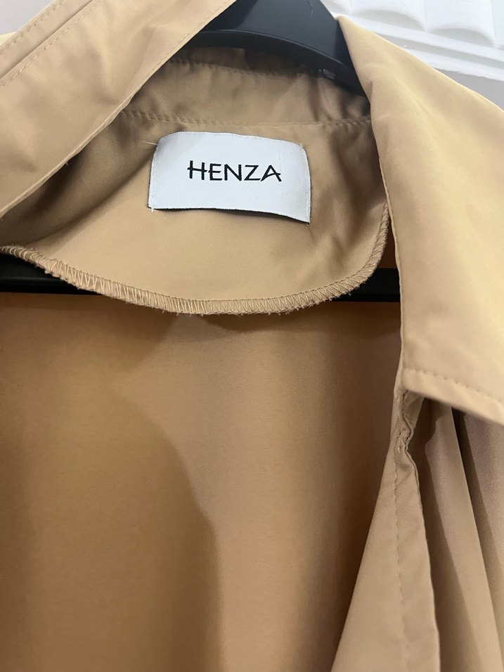 Bej Uzun Kadın Trençkot - Görsel 3