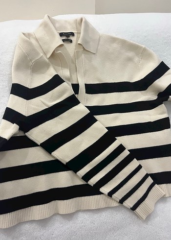 Massimo dutti çizgili Kadın Kazak - Görsel 3