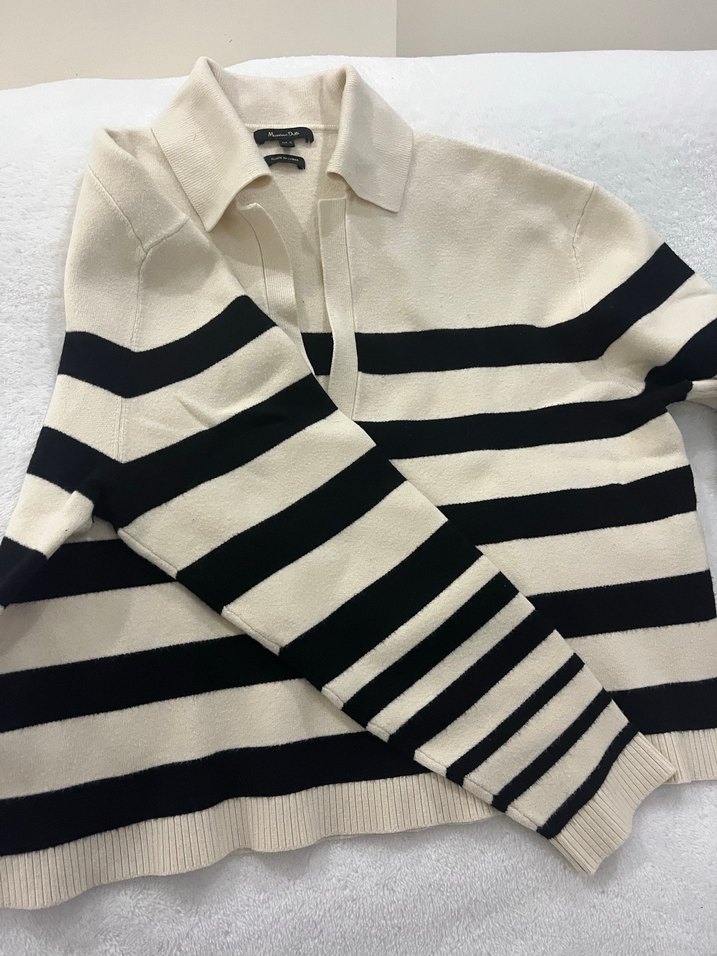 Massimo dutti çizgili Kadın Kazak - Görsel 3