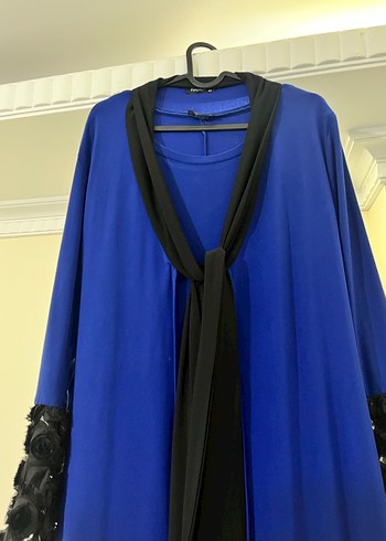 Tuğra uzun kollu mavi elbise - Görsel 7